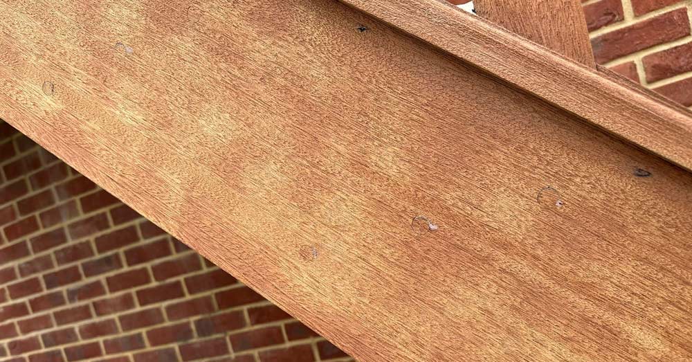 Cleaning of exterior wooden staircase in Thame, Oxfordshire