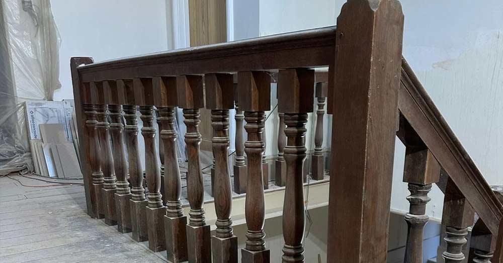 Oak staircase and doors cleaned at country home in Shilton, Oxfordshire