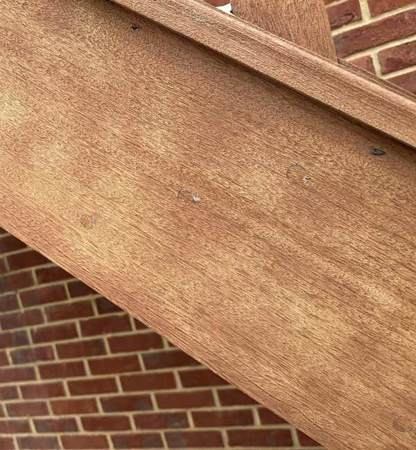 Cleaning of exterior wooden staircase in Thame, Oxfordshire